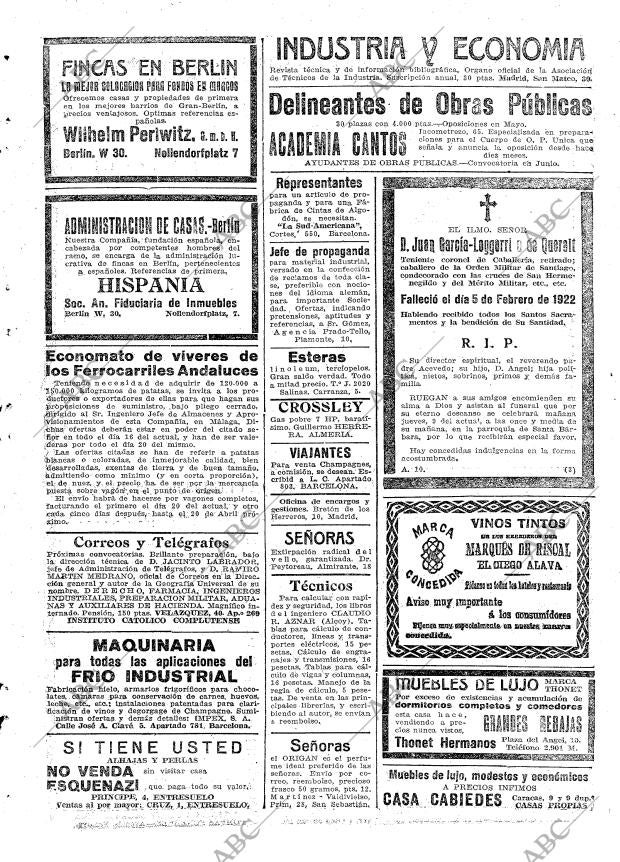 ABC MADRID 08-02-1922 página 27