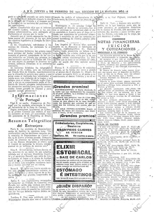 ABC MADRID 09-02-1922 página 18