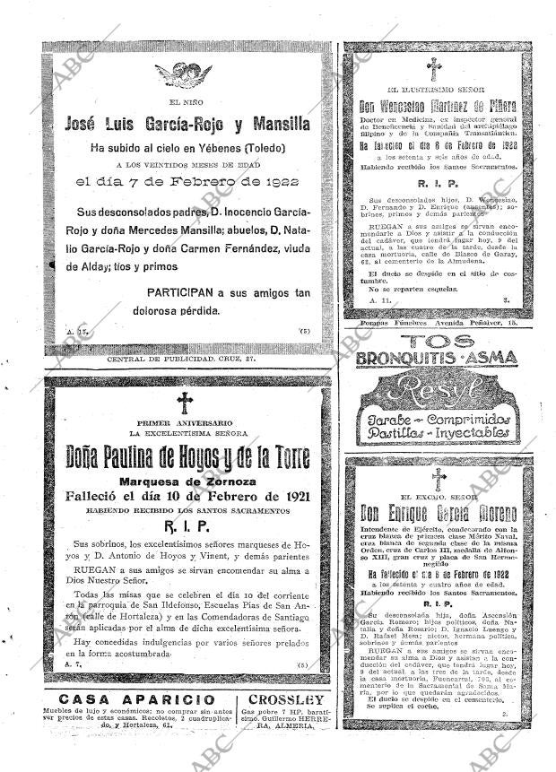 ABC MADRID 09-02-1922 página 27