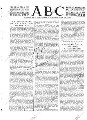 ABC MADRID 09-02-1922 página 3