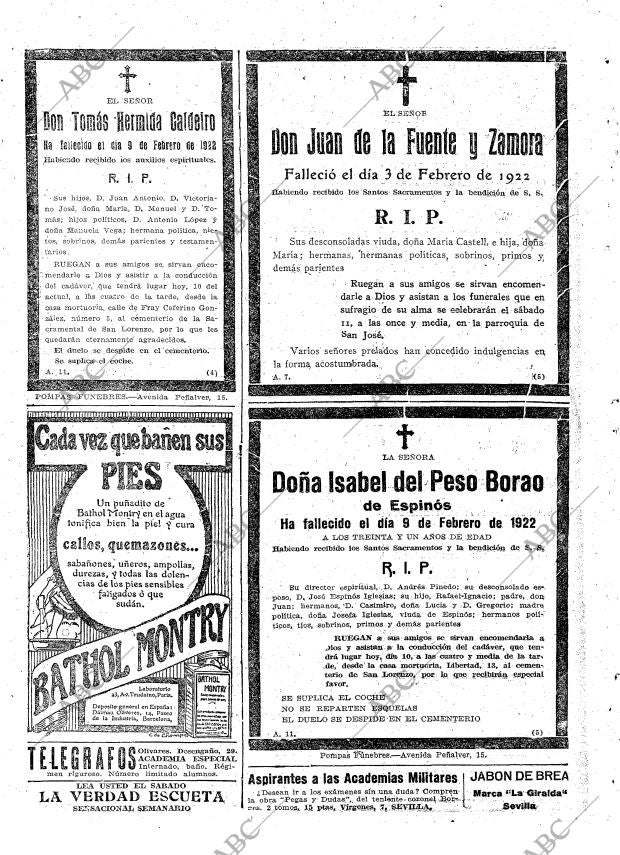 ABC MADRID 10-02-1922 página 24