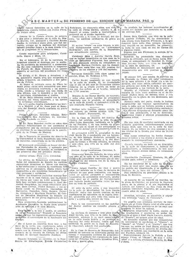 ABC MADRID 14-02-1922 página 19