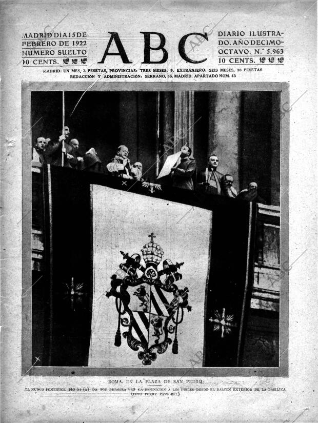 ABC MADRID 15-02-1922 página 1