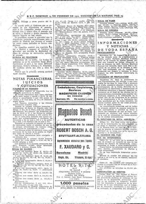 ABC MADRID 19-02-1922 página 24