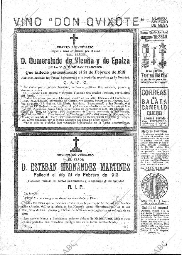 ABC MADRID 19-02-1922 página 33