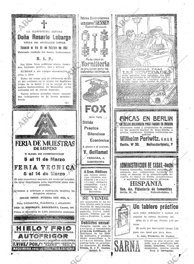 ABC MADRID 20-02-1922 página 20