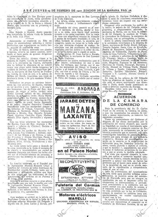 ABC MADRID 23-02-1922 página 10