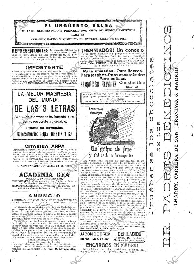 ABC MADRID 23-02-1922 página 26