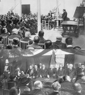 conferencia del profesor M. Paul Sabatier, de Toulouse, en la escuela de...