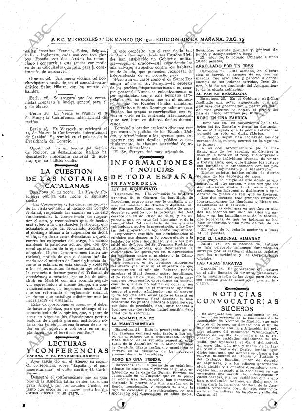 ABC MADRID 01-03-1922 página 19