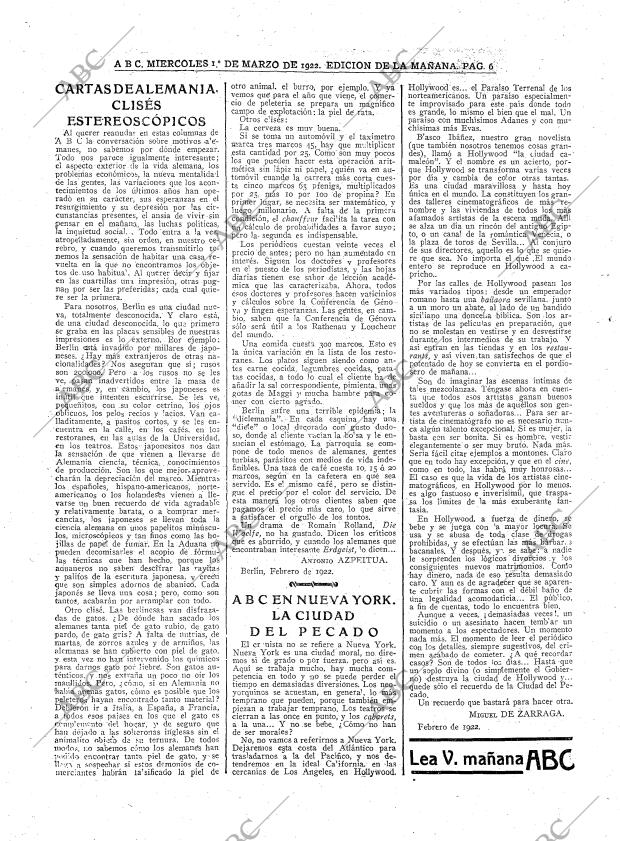 ABC MADRID 01-03-1922 página 6