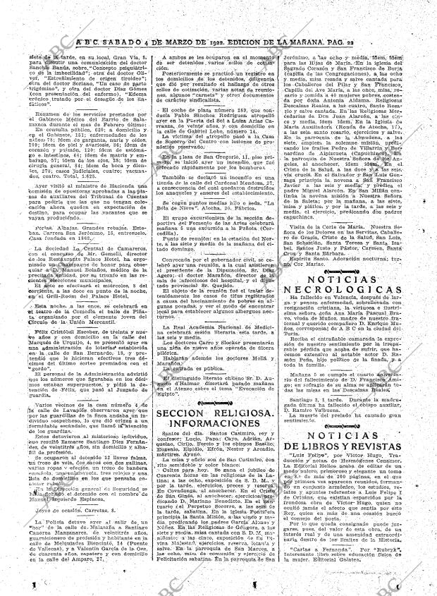 ABC MADRID 04-03-1922 página 22
