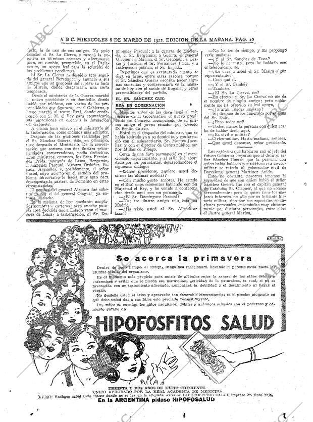 ABC MADRID 08-03-1922 página 10