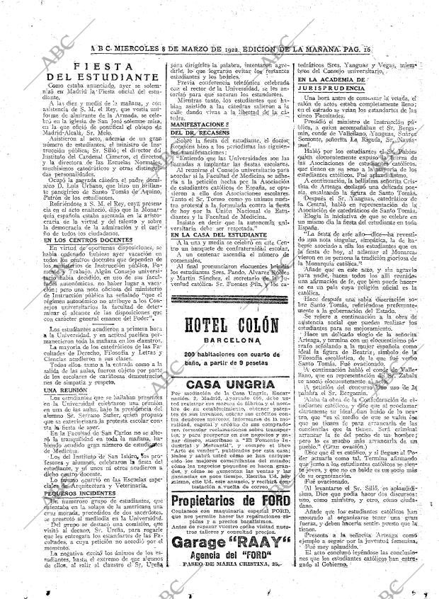 ABC MADRID 08-03-1922 página 16