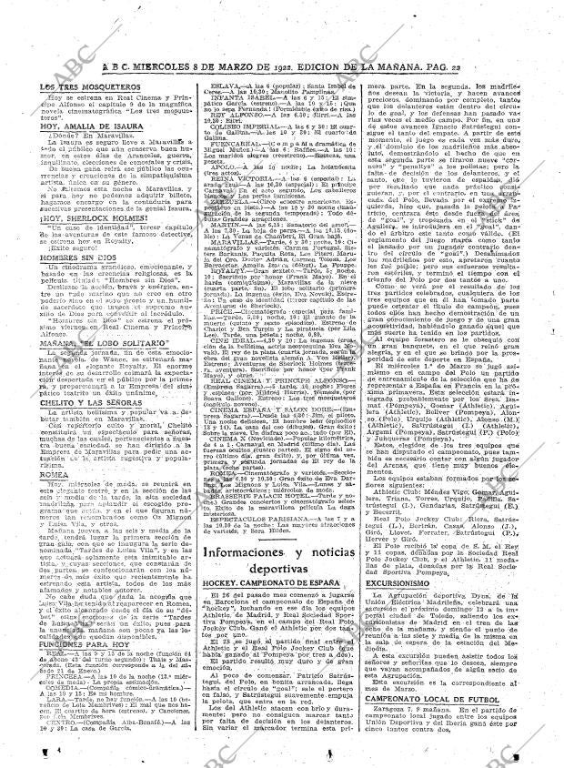 ABC MADRID 08-03-1922 página 22