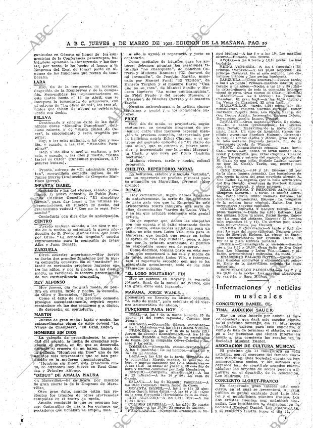 ABC MADRID 09-03-1922 página 20