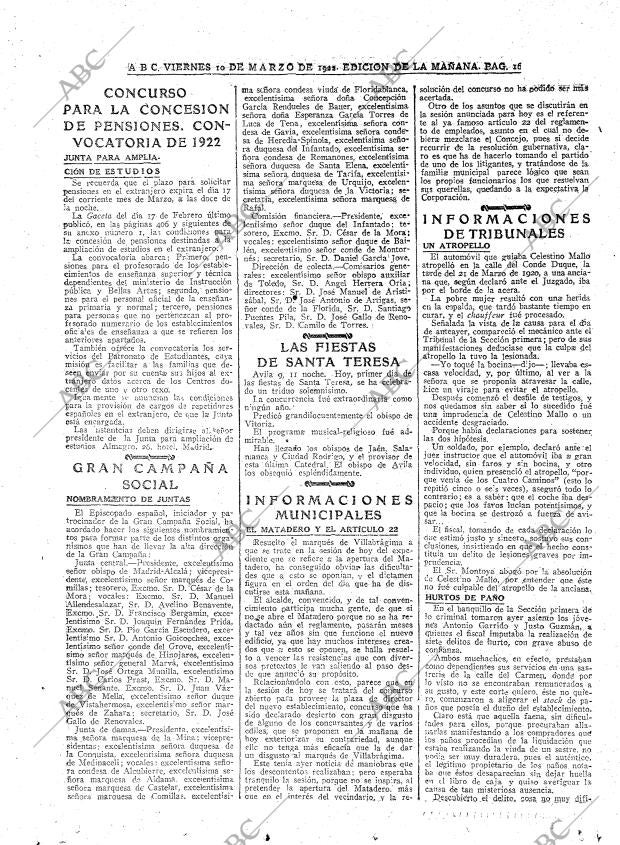 ABC MADRID 10-03-1922 página 16
