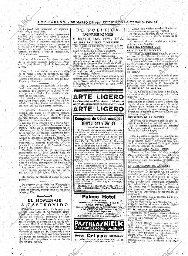 ABC MADRID 11-03-1922 página 14