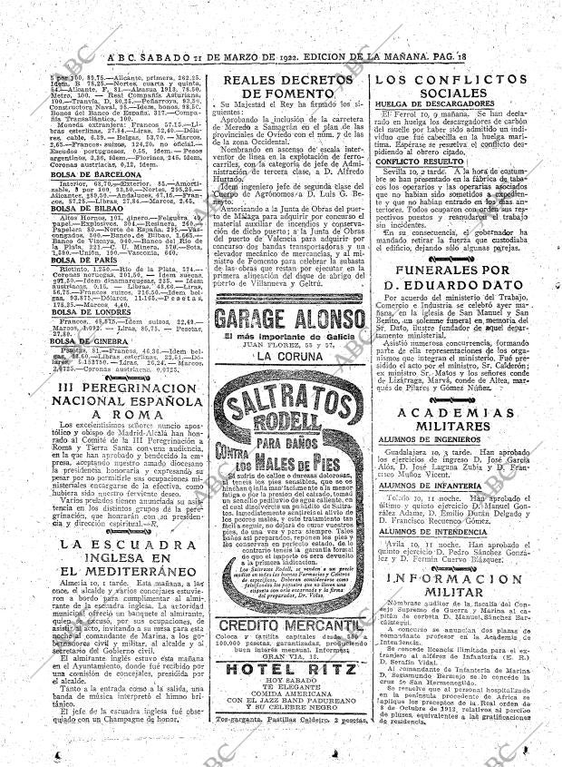 ABC MADRID 11-03-1922 página 18