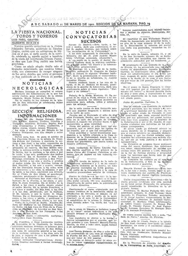 ABC MADRID 11-03-1922 página 19