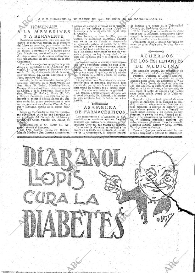 ABC MADRID 19-03-1922 página 22