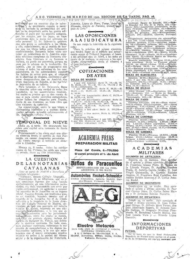 ABC MADRID 24-03-1922 página 16