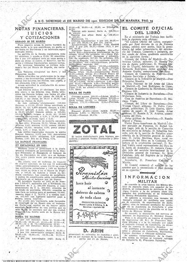 ABC MADRID 26-03-1922 página 24