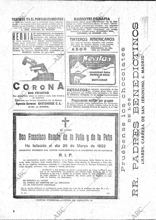 ABC MADRID 26-03-1922 página 34
