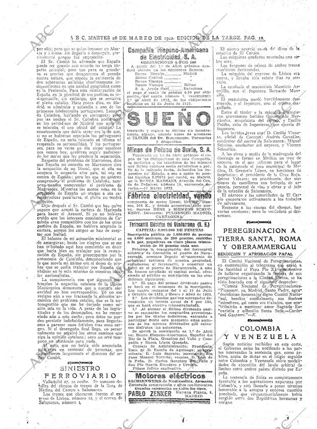 ABC MADRID 28-03-1922 página 12