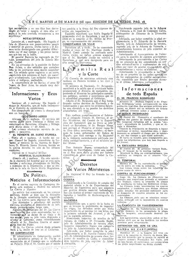 ABC MADRID 28-03-1922 página 18