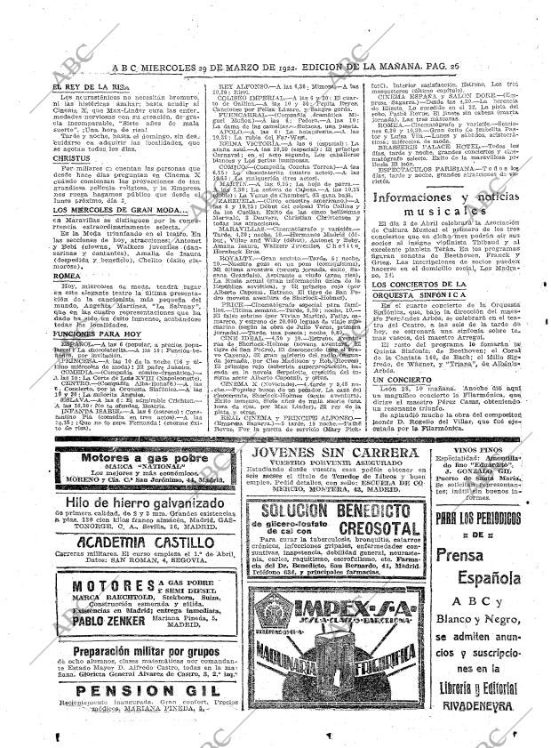 ABC MADRID 29-03-1922 página 26