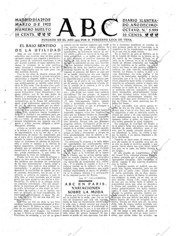 ABC MADRID 29-03-1922 página 3