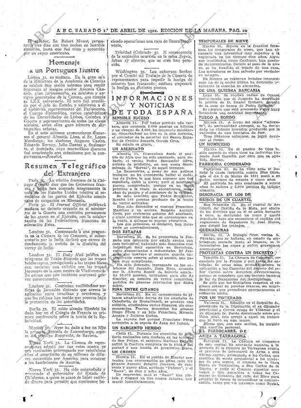 ABC MADRID 01-04-1922 página 22