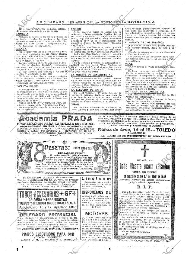 ABC MADRID 01-04-1922 página 26