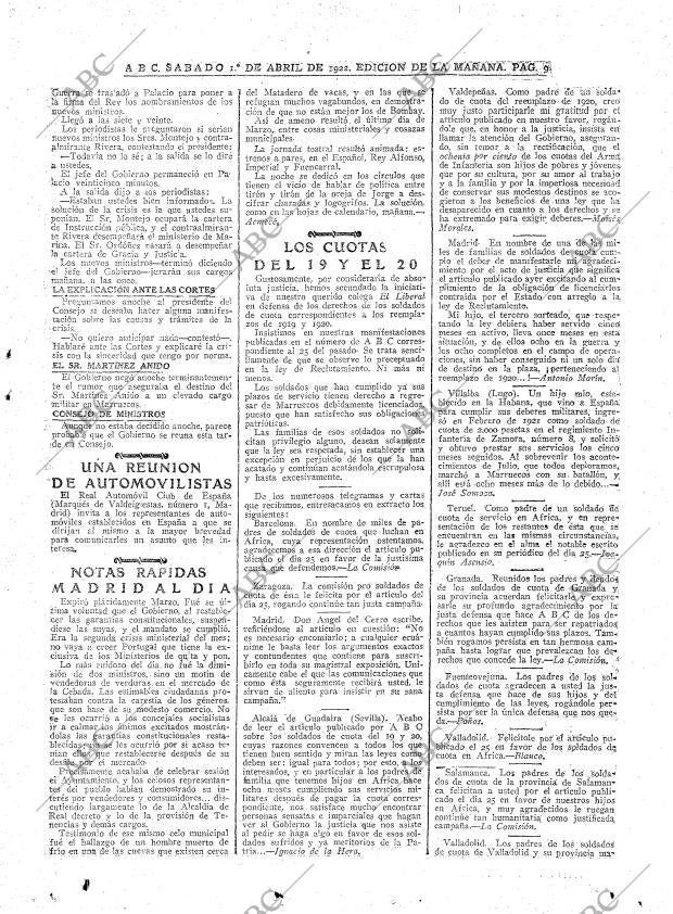 ABC MADRID 01-04-1922 página 9