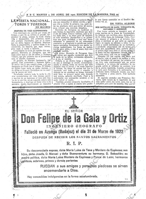 ABC MADRID 04-04-1922 página 20