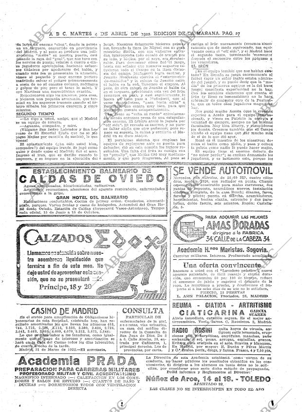 ABC MADRID 04-04-1922 página 27