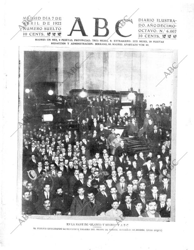 ABC MADRID 07-04-1922 página 1