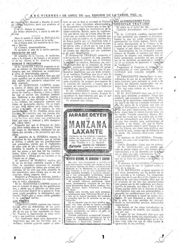 ABC MADRID 07-04-1922 página 12