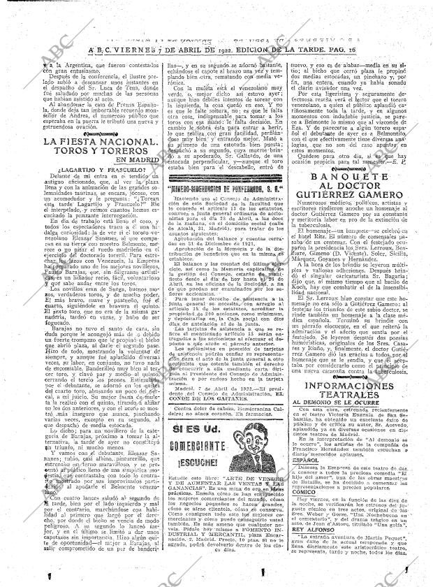 ABC MADRID 07-04-1922 página 16