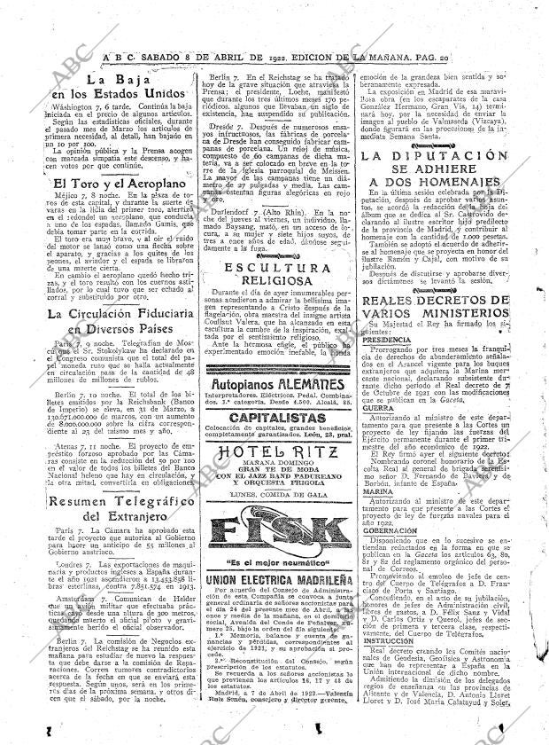 ABC MADRID 08-04-1922 página 20