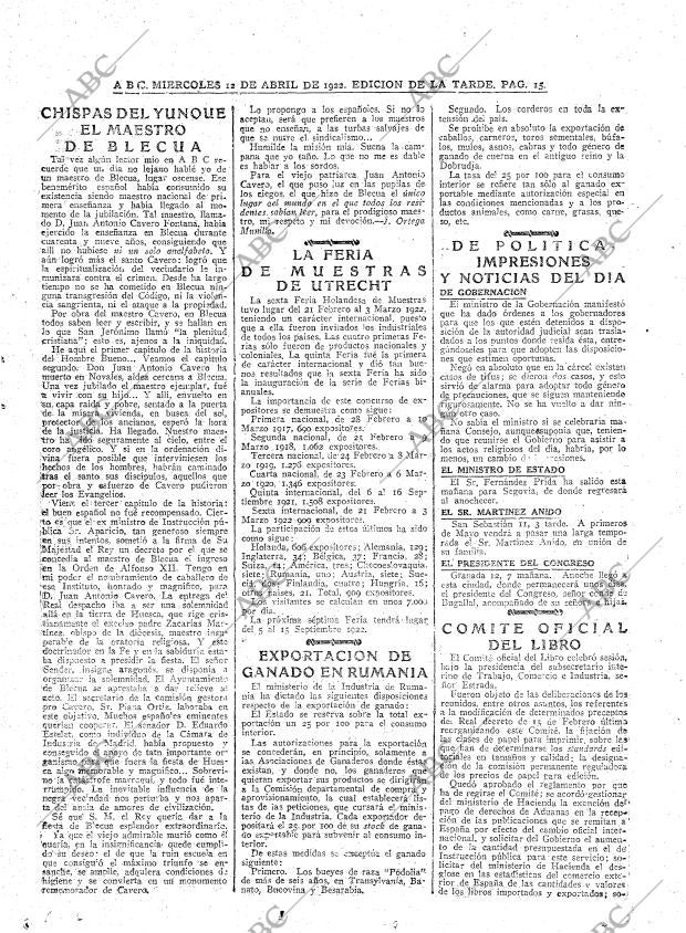 ABC MADRID 12-04-1922 página 15