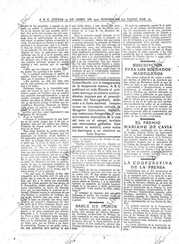 ABC MADRID 13-04-1922 página 10