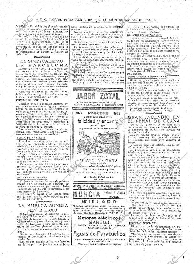 ABC MADRID 13-04-1922 página 14