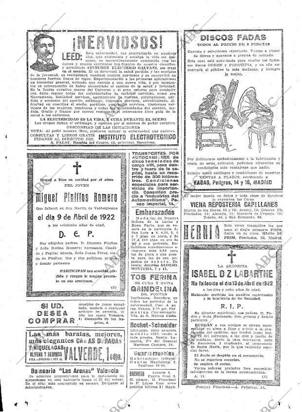 ABC MADRID 14-04-1922 página 21