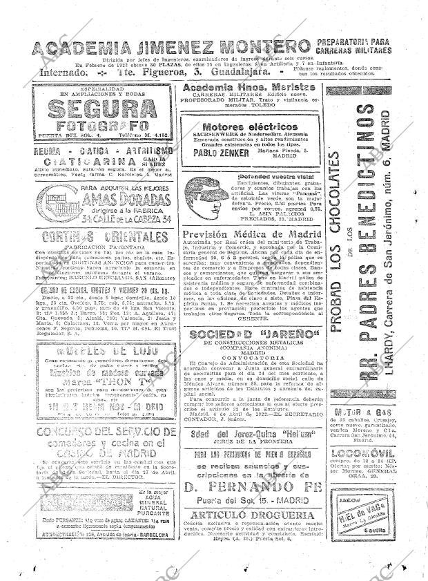 ABC MADRID 14-04-1922 página 22