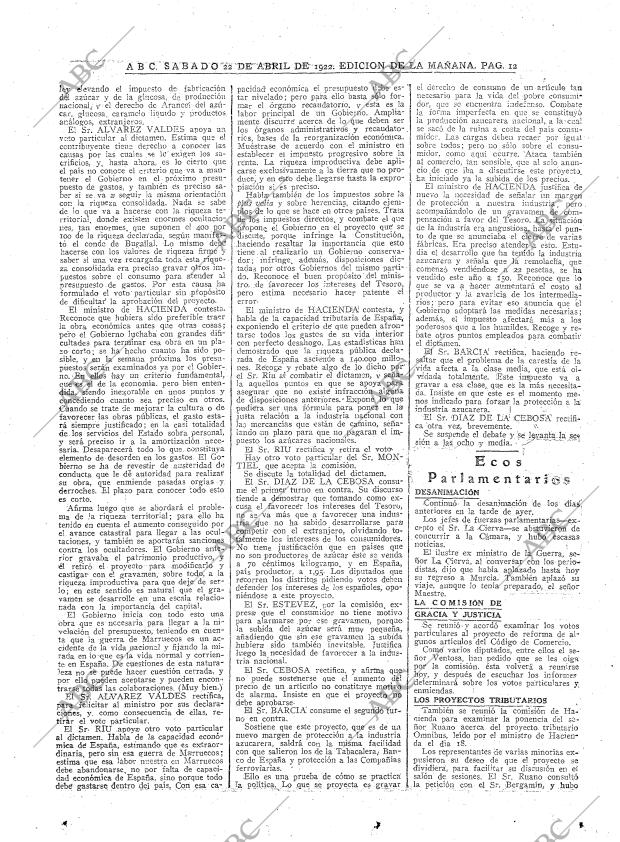 ABC MADRID 22-04-1922 página 12