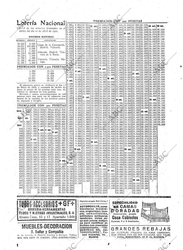 ABC MADRID 22-04-1922 página 26