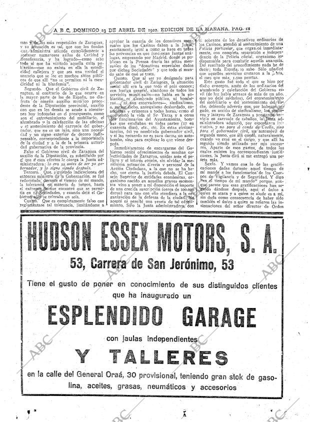 ABC MADRID 23-04-1922 página 18