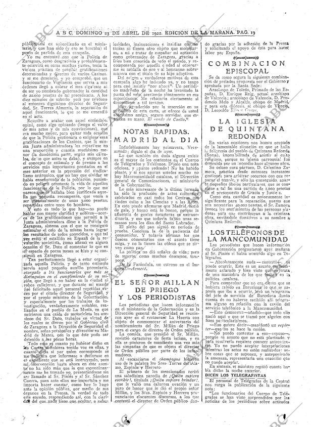 ABC MADRID 23-04-1922 página 19